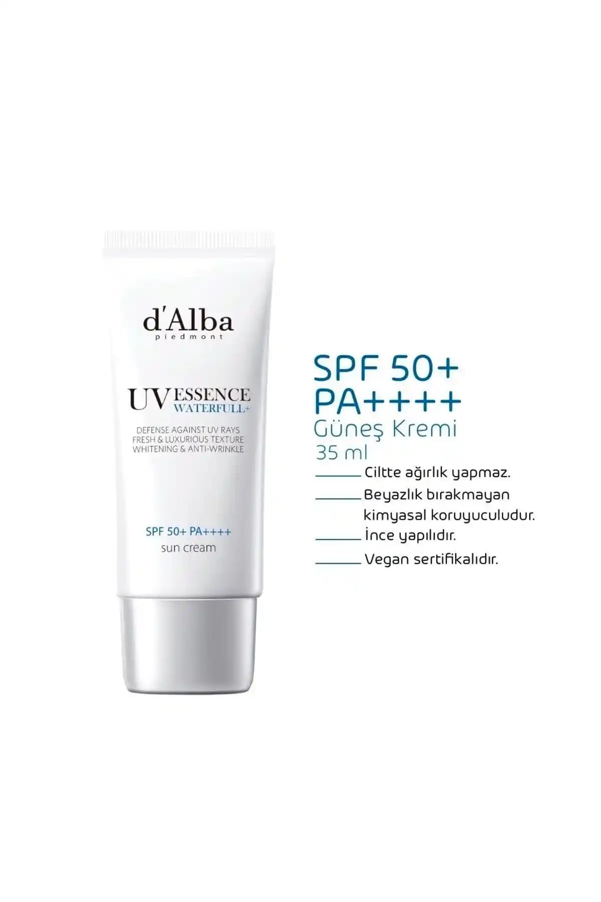Dalba Waterful Essence Sun Cream 35ml: Günlük Yüksek Koruma ve Doğal İçeriklerle Güneş Kremi