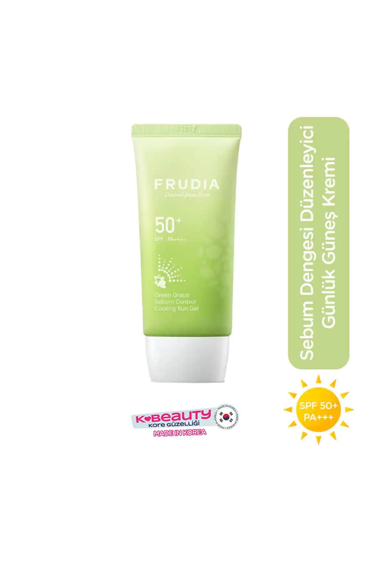 Frudia Green Grape Gözenek Kontrol Güneş Kremi SPF50 ile Güçlü ve Hafif Cilt Koruma Çözümü