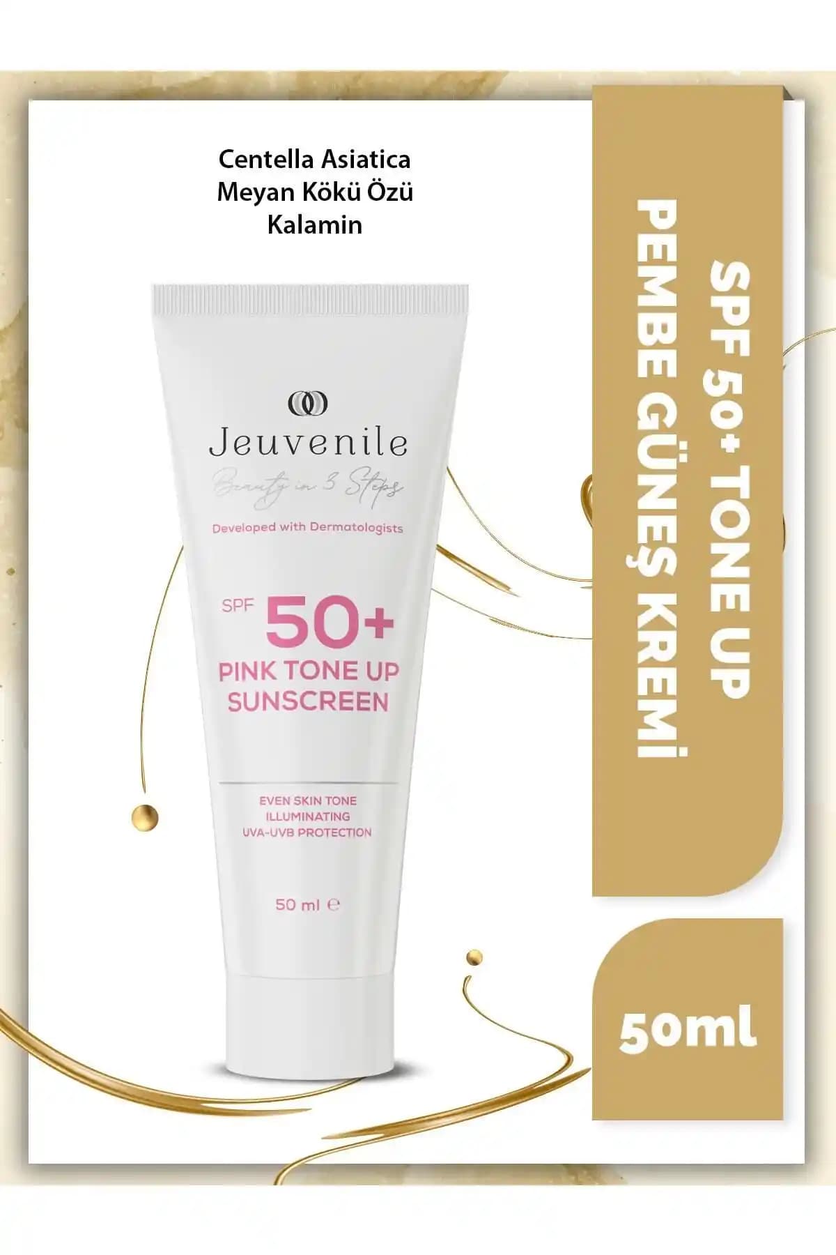 Jeuvenile SPF 50+ Pembe Güneş Kremi: Yüksek Koruma ve Renk Eşitleme Özelliği