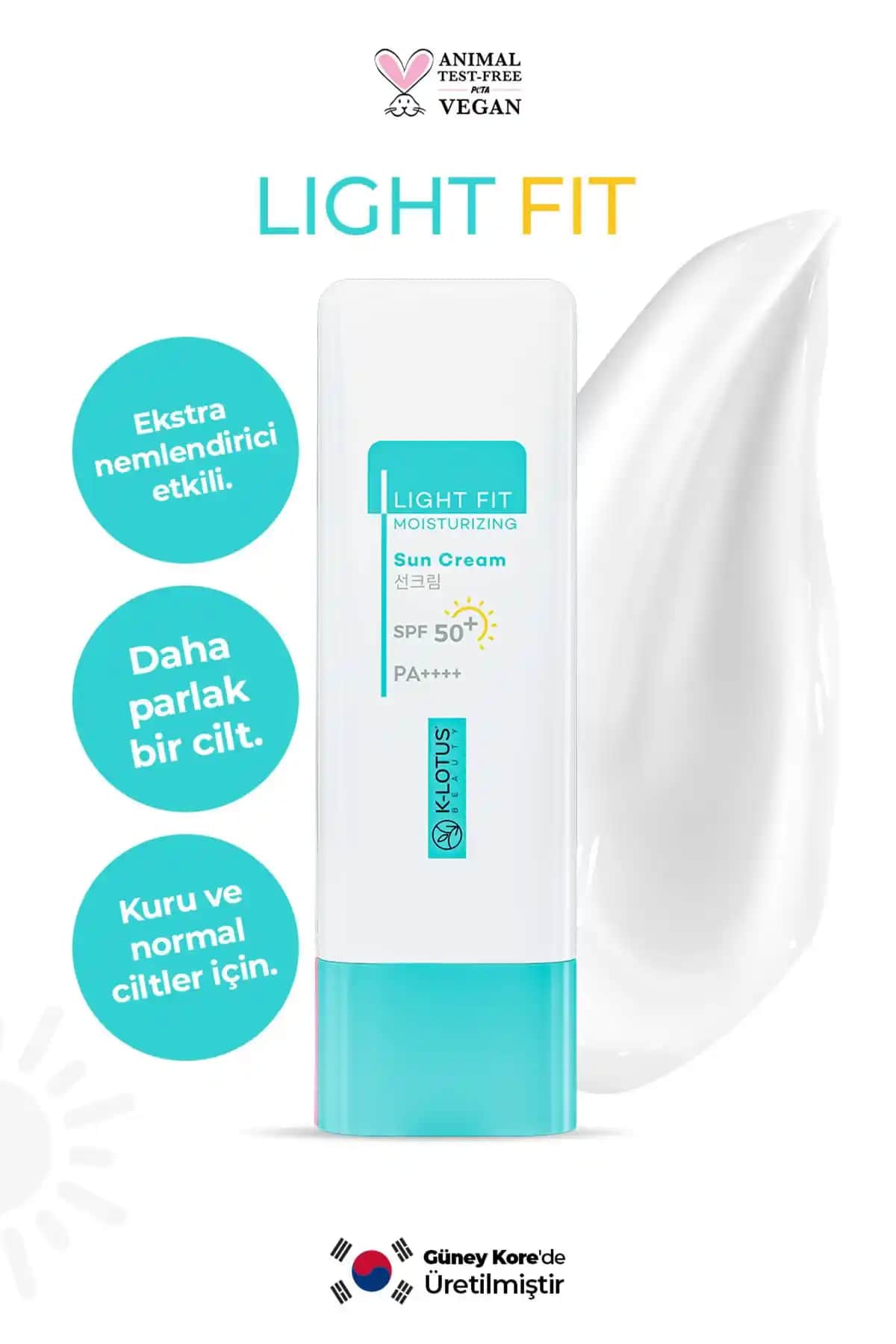 K-Lotus Beauty Light Fit SPF 50 Nemlendirici Güneş Kremi: Güney Kore Üretimi Çevre Dostu Koruma