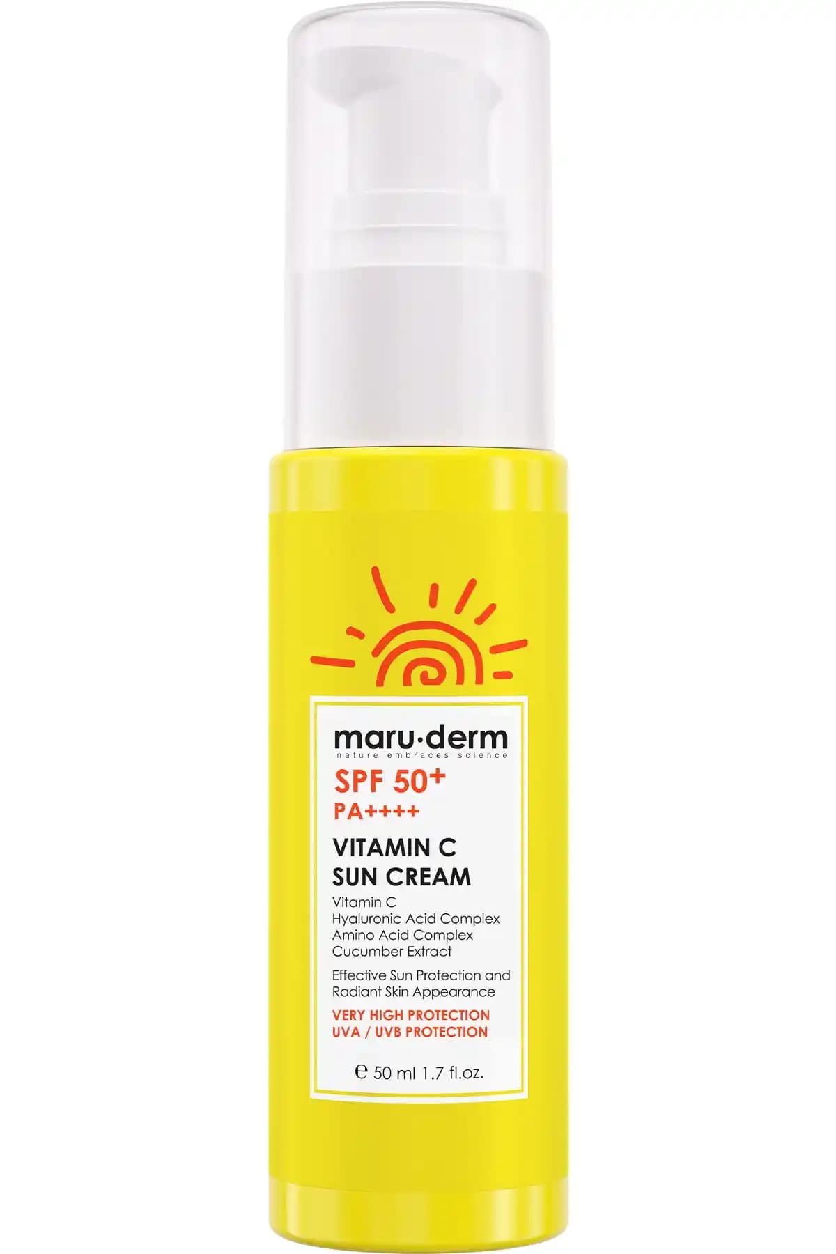 Maru.Derm Güneş Kremi SPF 50+ ile Güçlü Koruma ve Cilt Bakımı Bir Arada