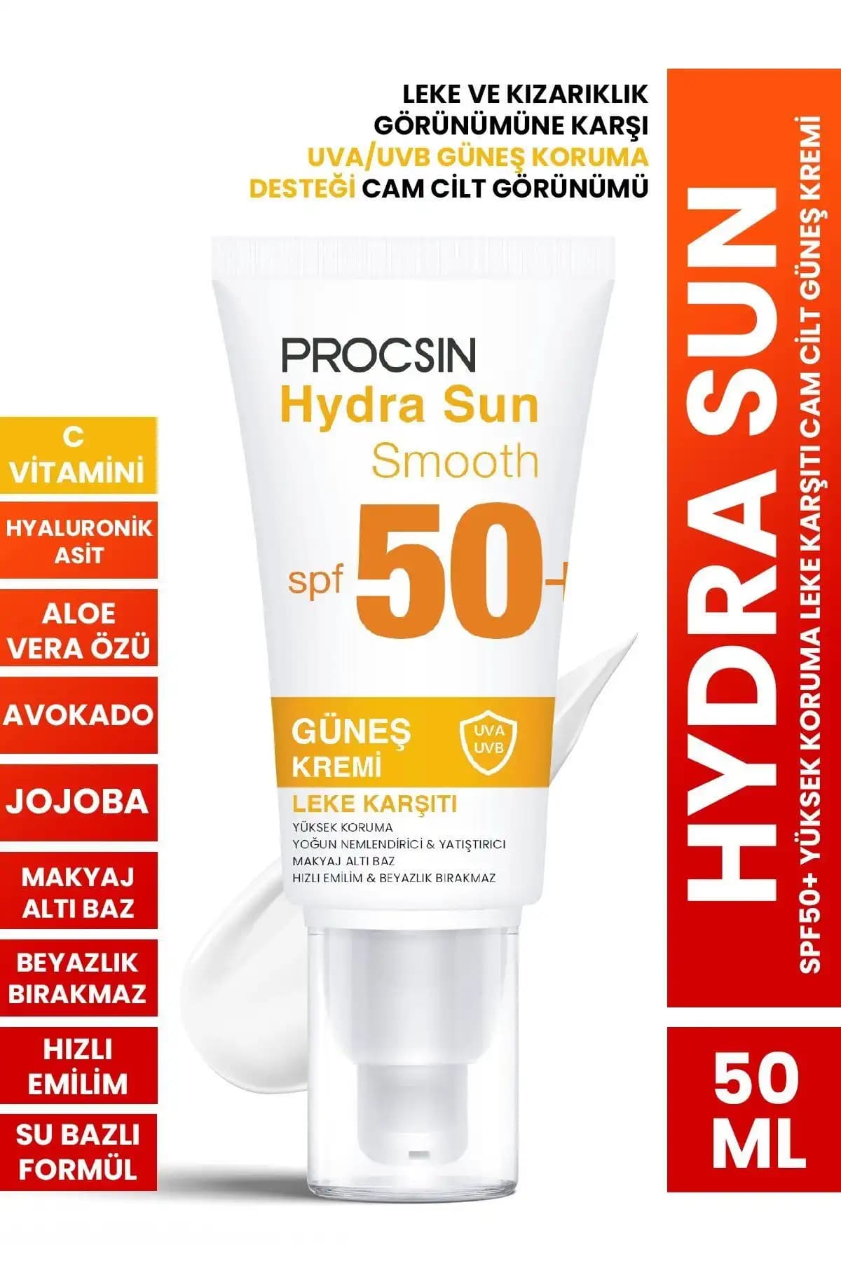 PROCSIN Hydra Sun SPF50+ Yoğun Nemlendirici Güneş Kremi ile Güçlü Cilt Koruması ve Bakım