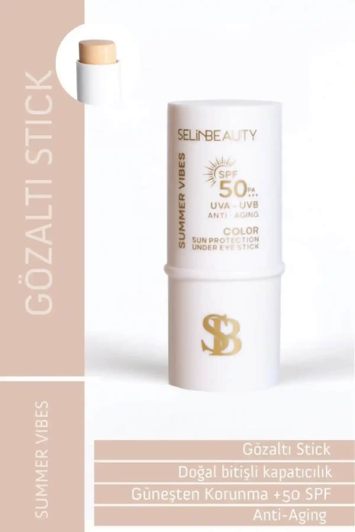 Selin Beauty Color Sun Protection SPF50 Göz Altı Stick: Günlük Göz Çevresi Koruma ve Aydınlatıcı