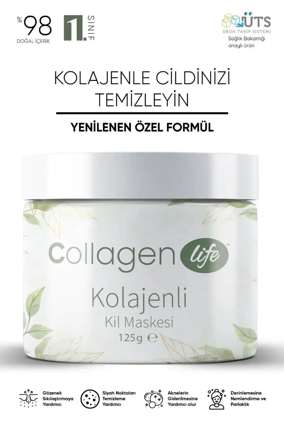 Collagen Life Akne ve Siyah Nokta Karşıtı Kil Maskesi ile Temiz ve Parlak Cilt Sağlayın