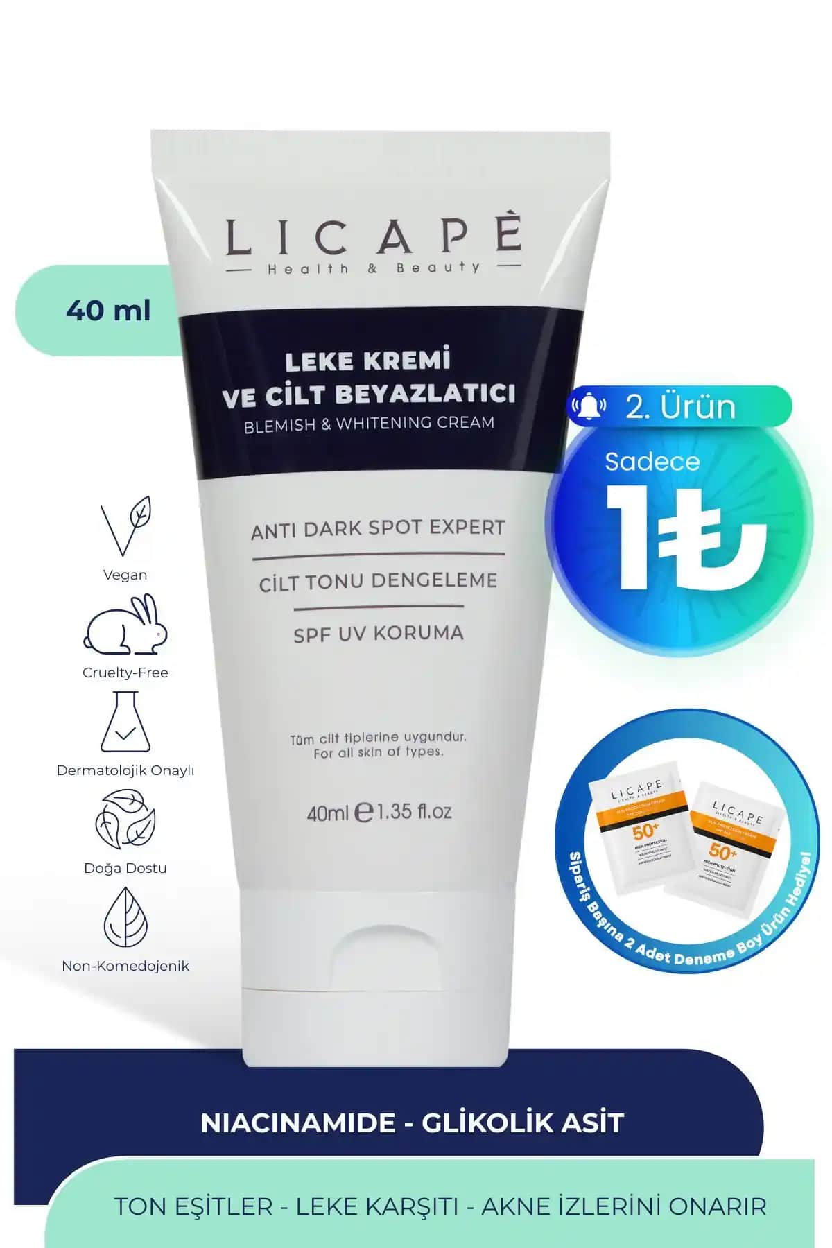 Licape Leke ve Beyazlatıcı Krem: Cilt Sağlığı ve Güzelliği İçin Etkili Çözüm