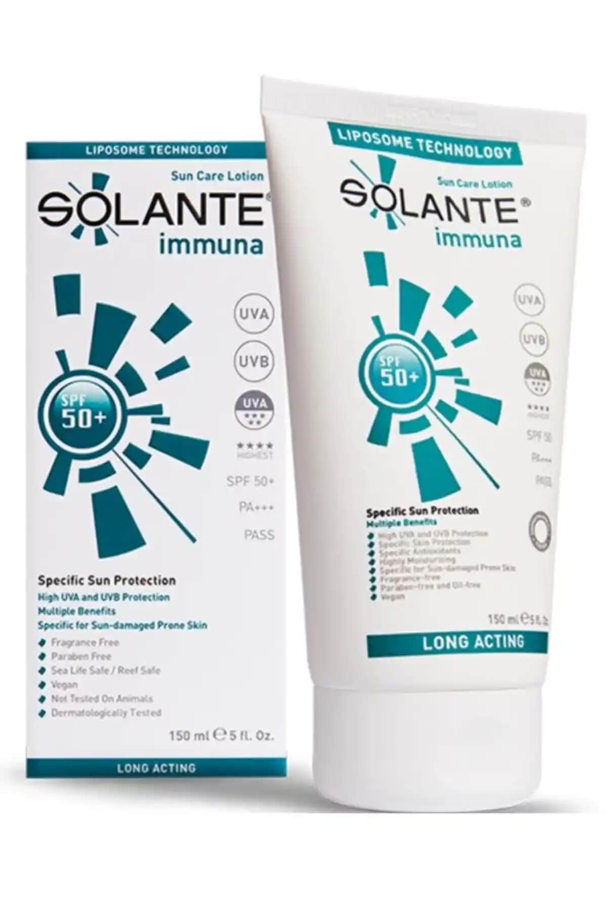 Solante Immuna SPF50 Güneş Koruyucu Losyon Hassas ve Çevre Dostu Formülüyle