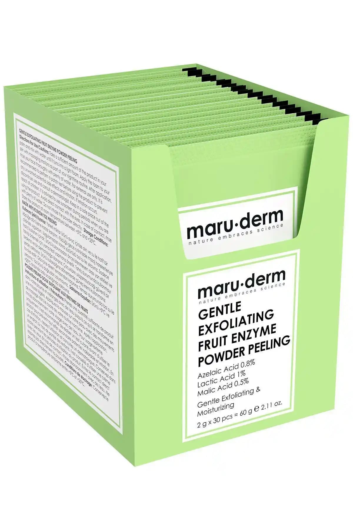 Maru.Derm AHA Meyve Enzim Hassas Toz Peeling ile Doğal ve Etkili Cilt Bakımı