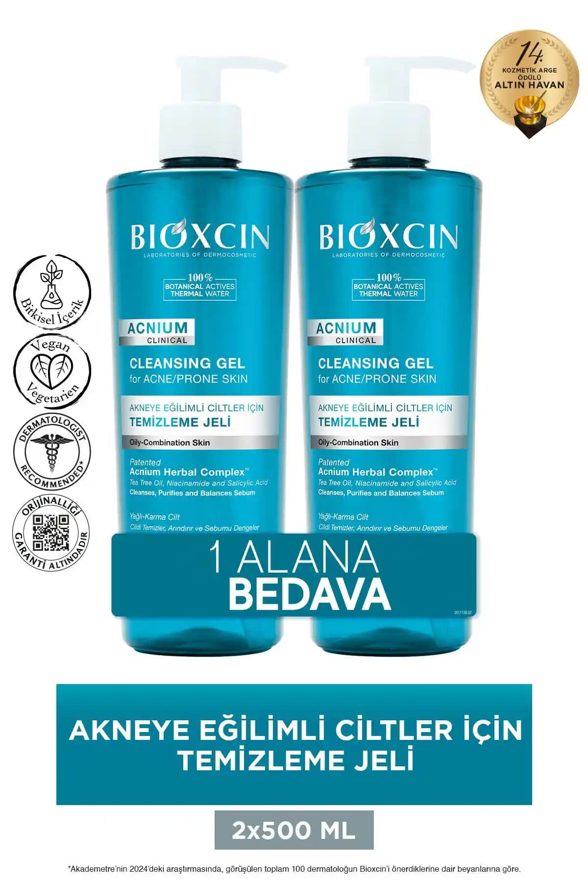 Bioxcin Acnium Sebum Dengeleyici Yüz Yıkama Jeli: Yağlı ve Akneye Eğilimli Ciltler İçin Etkili Temizlik Çözümü