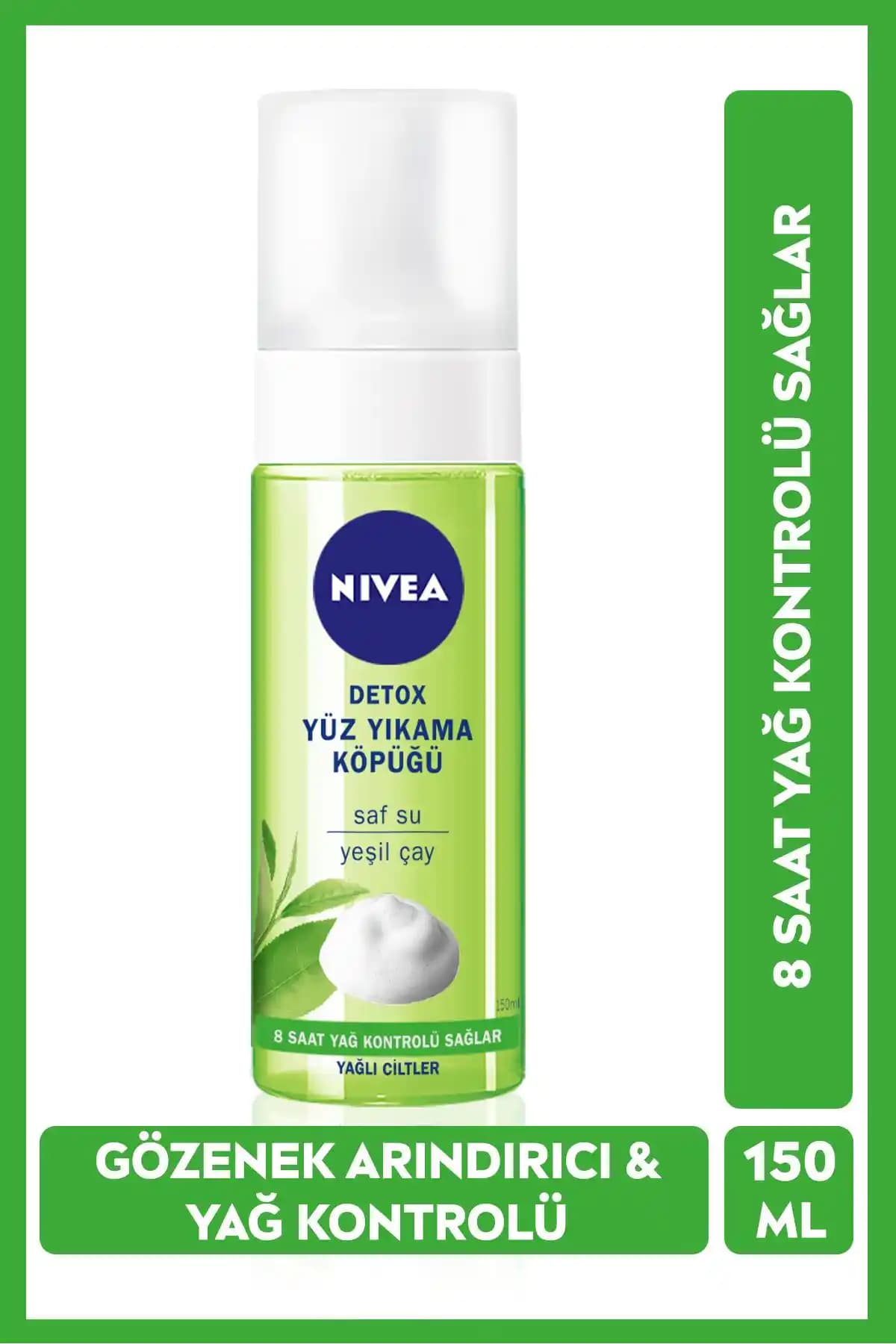 NIVEA Detox Yüz Yıkama Köpüğü Yağlı ve Karma Ciltler İçin Temizlik ve Ferahlık Sağlar
