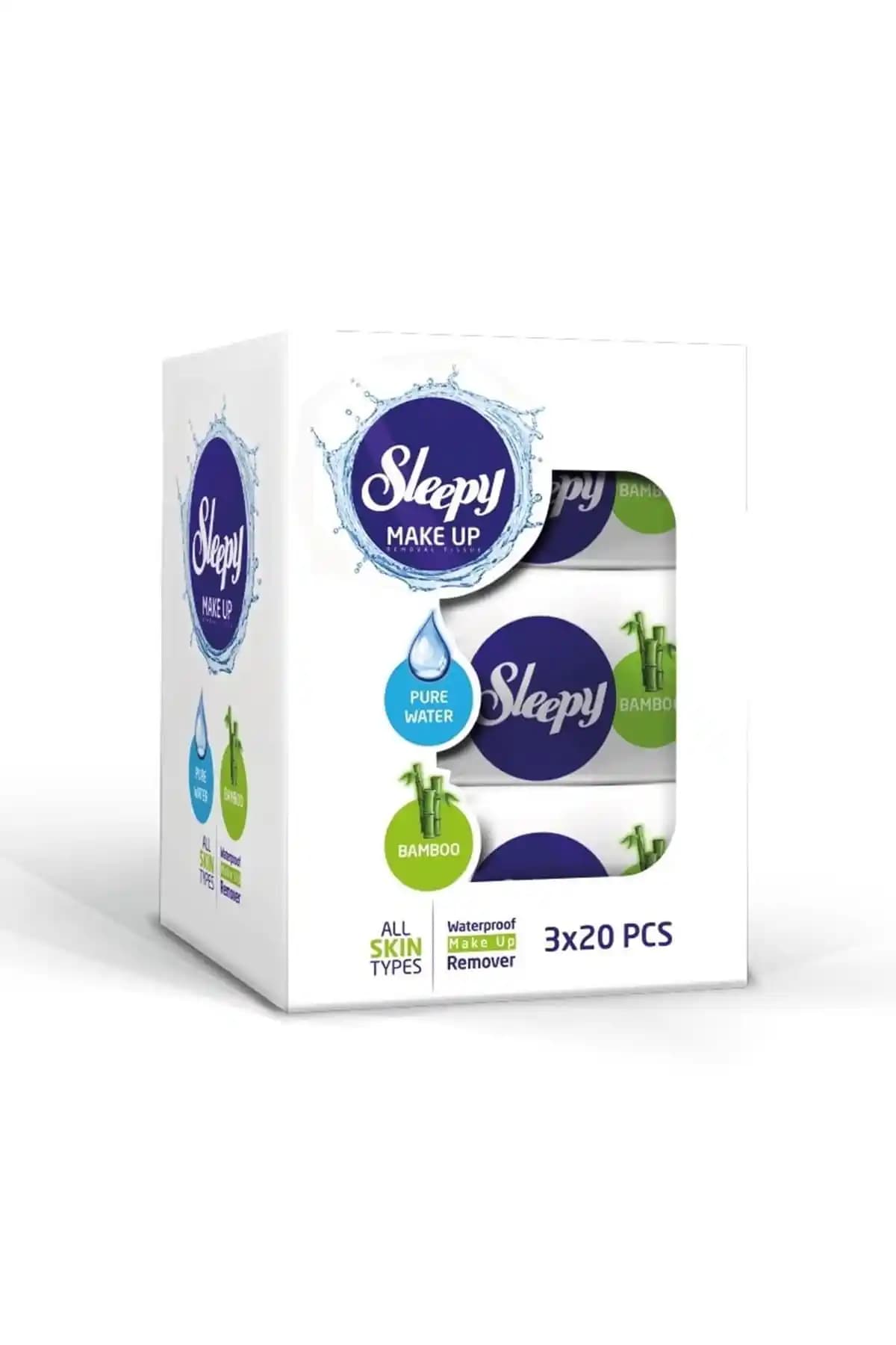 Sleepy Bamboo Makyaj Temizleme Mendili 60 Adetlik Paketleriyle Günlük Cilt Bakımınızı Kolaylaştırır
