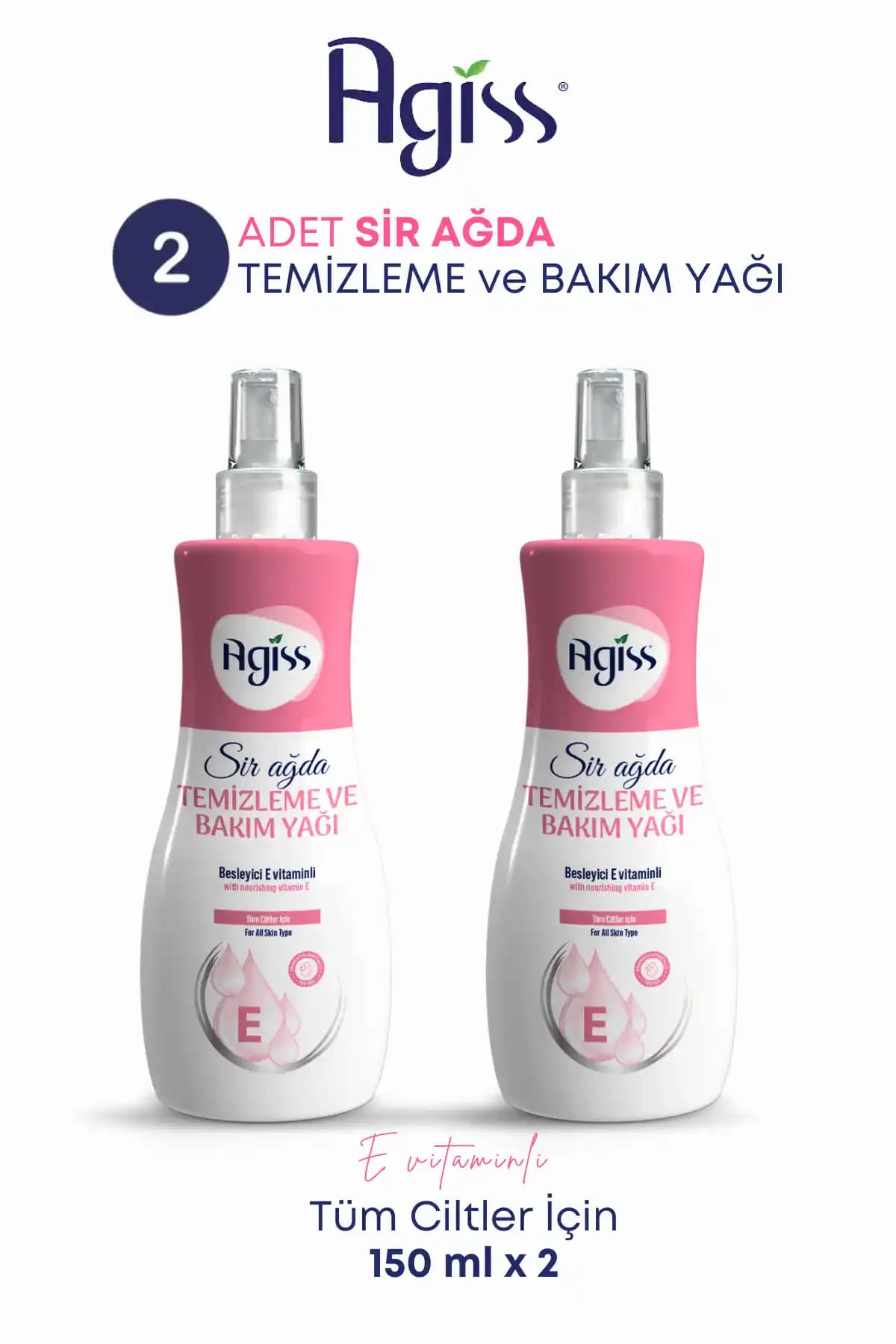 AGISS Tüm Ciltler İçin Sir Ağda Temizleme ve Masaj Yağı Doğal ve Güvenli Bakım Ürünü