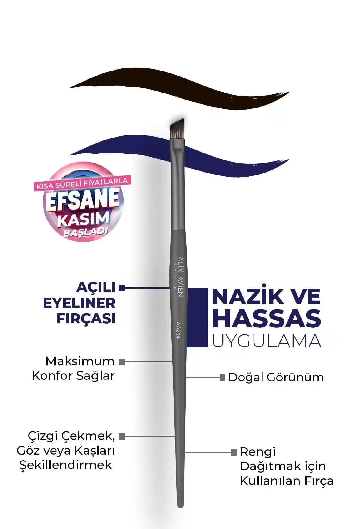 Alix Avien Açılı Eyeliner Fırçası Small Angle Brush AA214 Detaylı İnceleme ve Kullanım Rehberi
