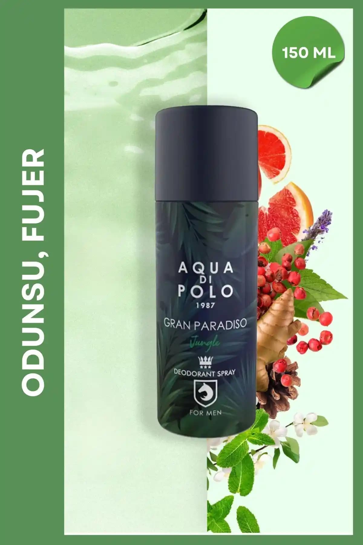 Aqua Di Polo 1987 Gran Paradiso Jungle Deodorant Sprey Erkekler İçin Kalıcı ve Ferah Koku