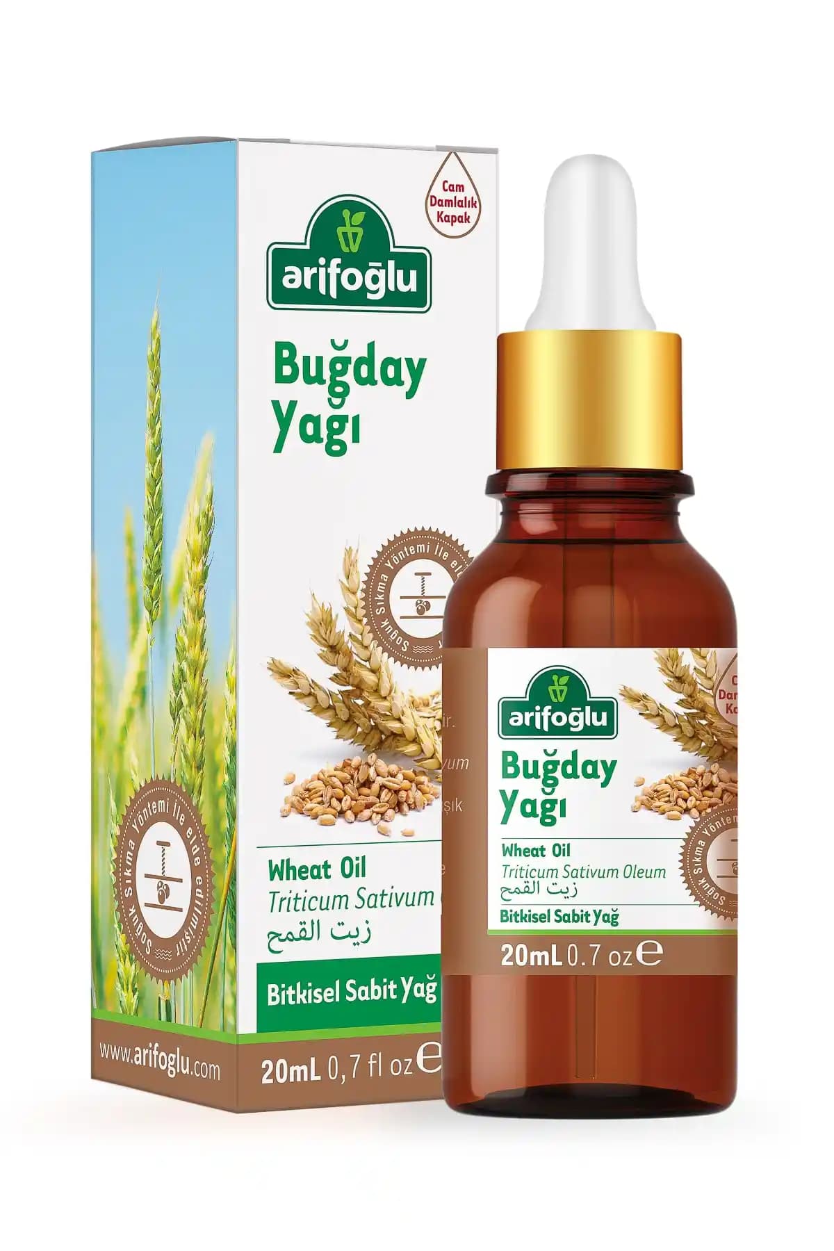 Arifoğlu Buğday Yağı 20ml Doğal ve Çok Yönlü Cilt ve Saç Bakım Ürünü