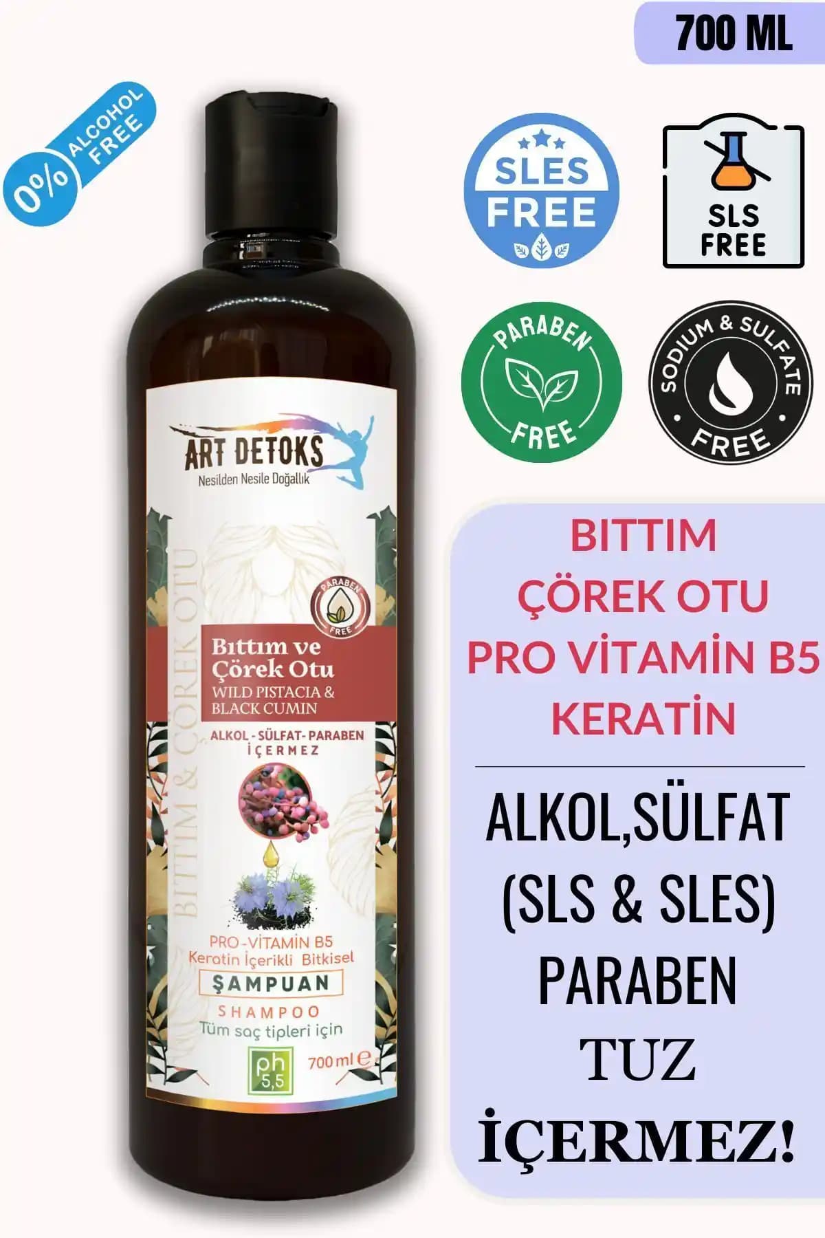 Art Detoks Bıttım Çörek Otu Doğal Şampuanı ile Saçlarınızı Güçlendirin ve Sağlıklı Tutun