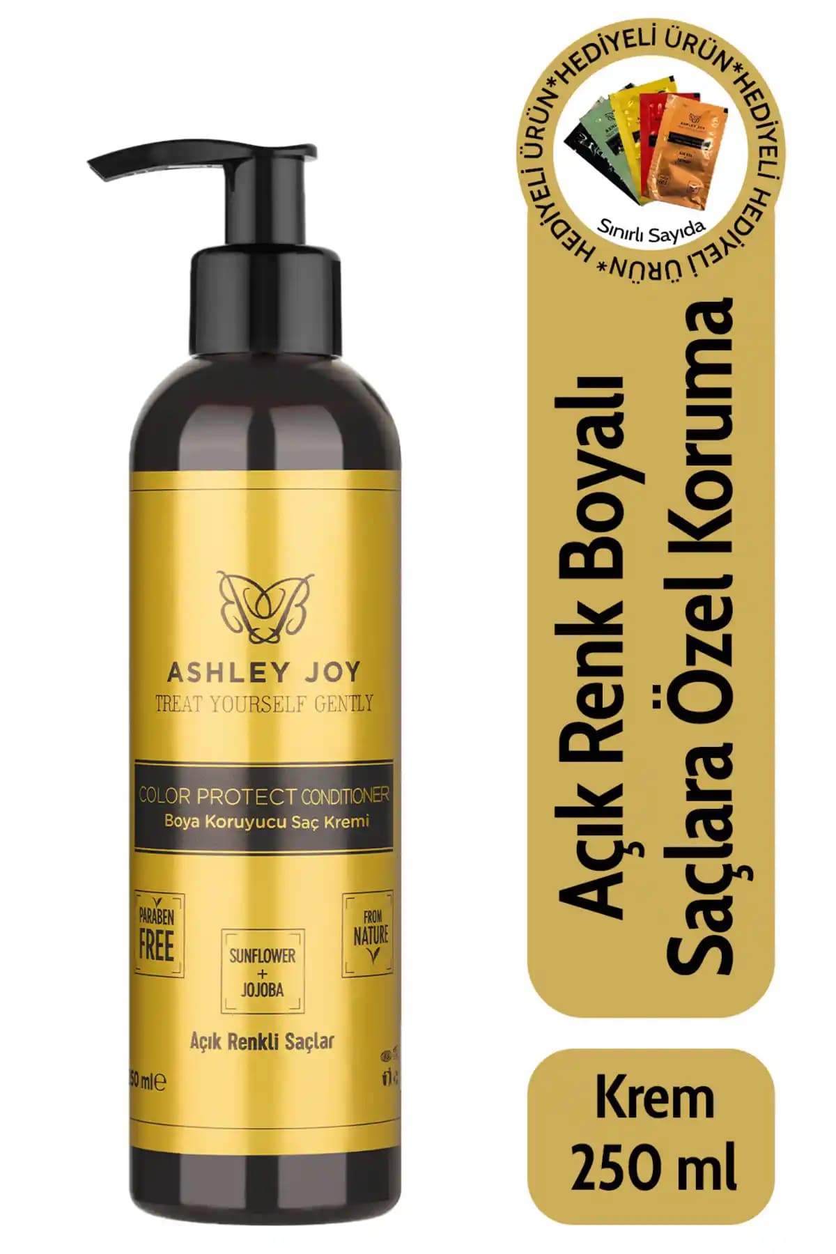 Ashley Joy Renk Koruyucu Saç Kremi Açık Renk ve Röfleli Saçlar İçin Doğal Bakım