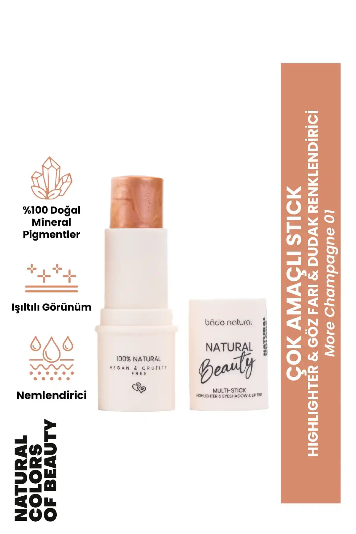 Bade Natural Çok Amaçlı Highlighter, Far ve Dudak Renk Verici Stick Ürün İncelemesi