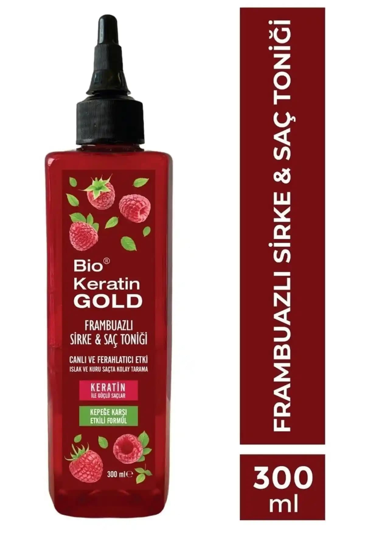 Bio Keratin Gold Frambuazlı Sirke ve Saç Toniği ile Saçlarınızda Doğal Güç ve Parlaklık