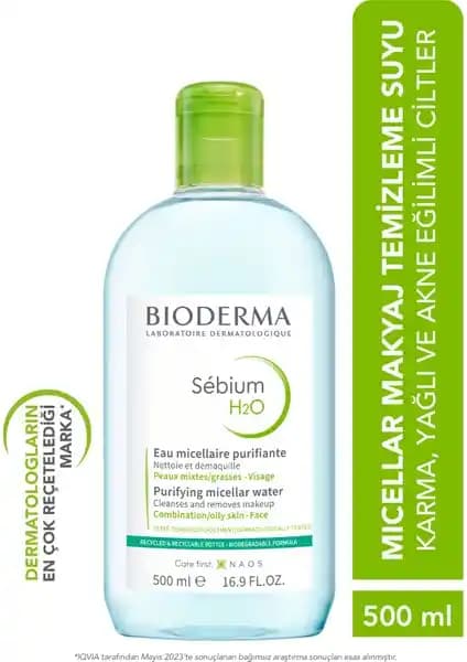 Bioderma Sebium H2O Karma ve Yağlı Ciltler İçin Etkili Makyaj Temizleme Suyu