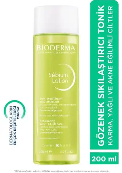 Bioderma Sebium Lotion: Yağlı ve Karma Ciltler İçin Gözenek Sıkılaştırıcı Tonik