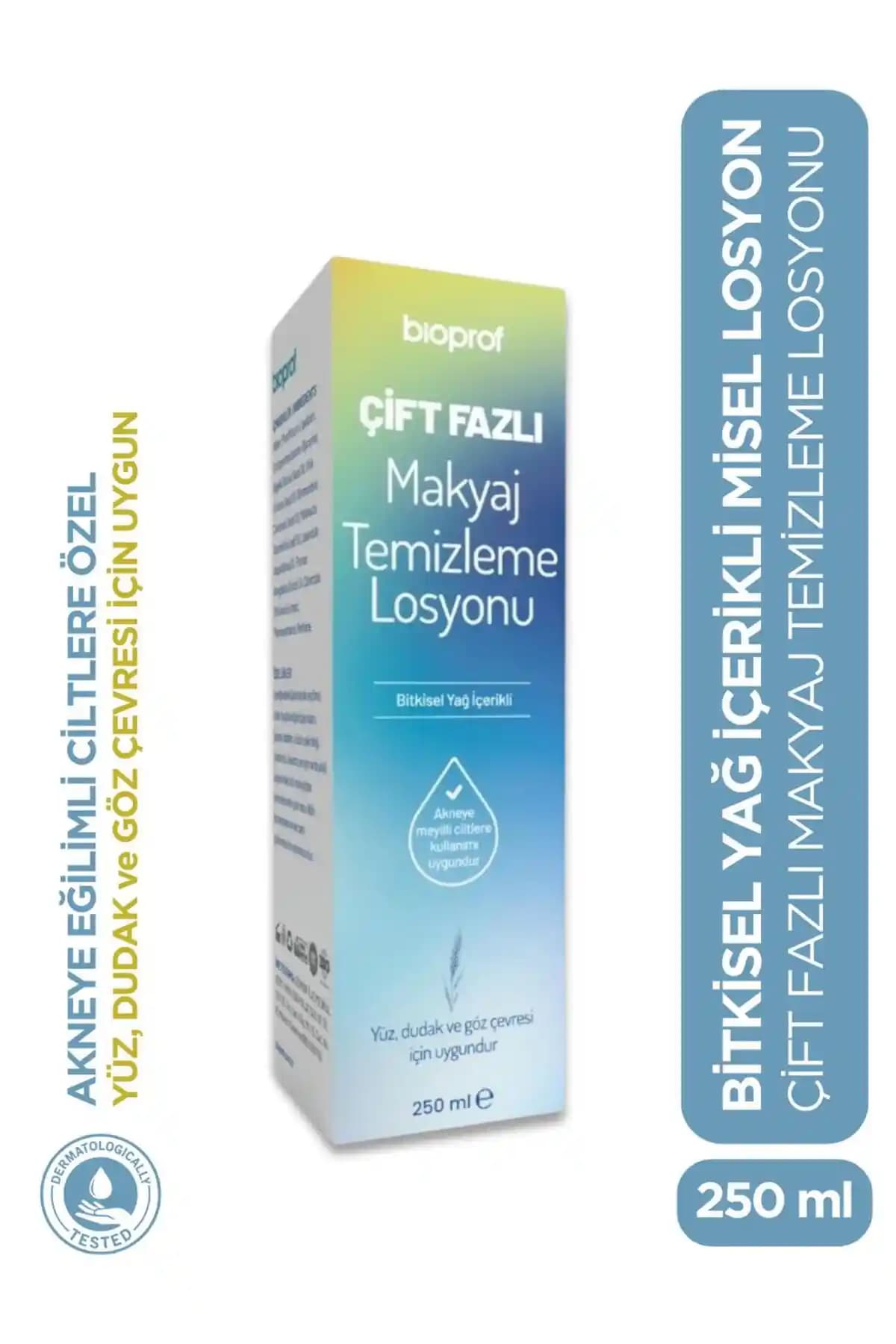 Bioprof Çift Fazlı Bitkisel Makyaj Temizleme Losyonu Doğal ve Hassas Ciltler İçin Uygun