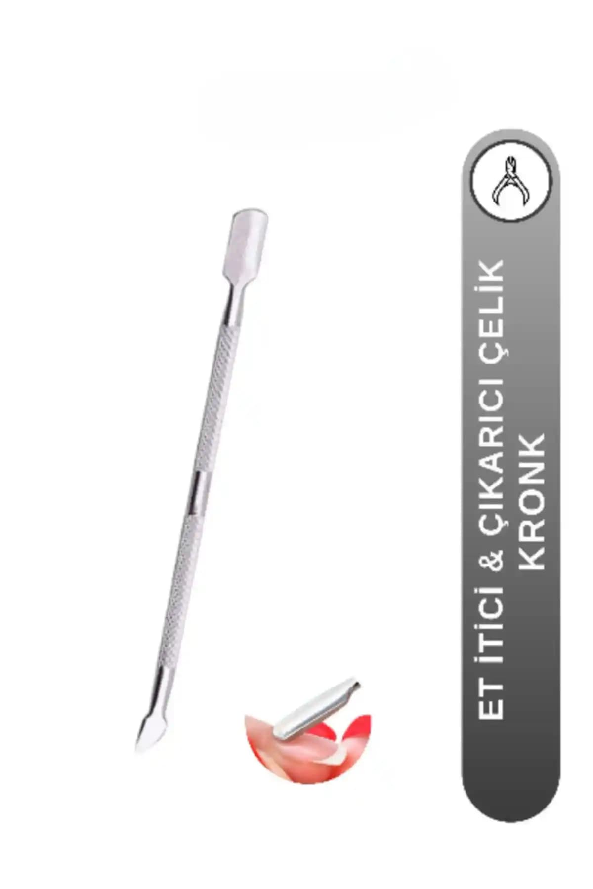 Biyutrend Çelik Çift Uçlu Tırnak Eti Itici Profesyonel ve Ev Kullanımı İçin Uygun