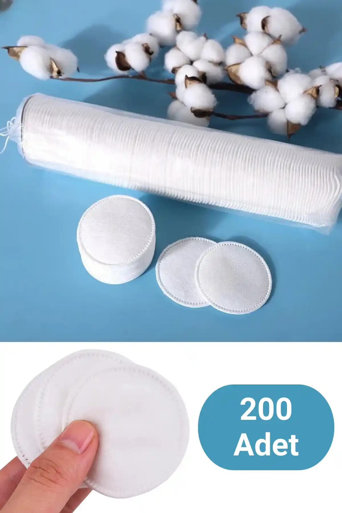 Bluendy 200 Adet Makyaj Temizleme Pedi Yüksek Kalite ve Doğal İçerik ile Güvenli Temizlik