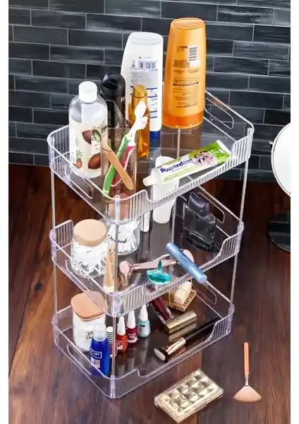 Bossio 3 Katlı Makyaj Düzenleyici: Çok Amaçlı ve Şık Organizasyon Çözümü