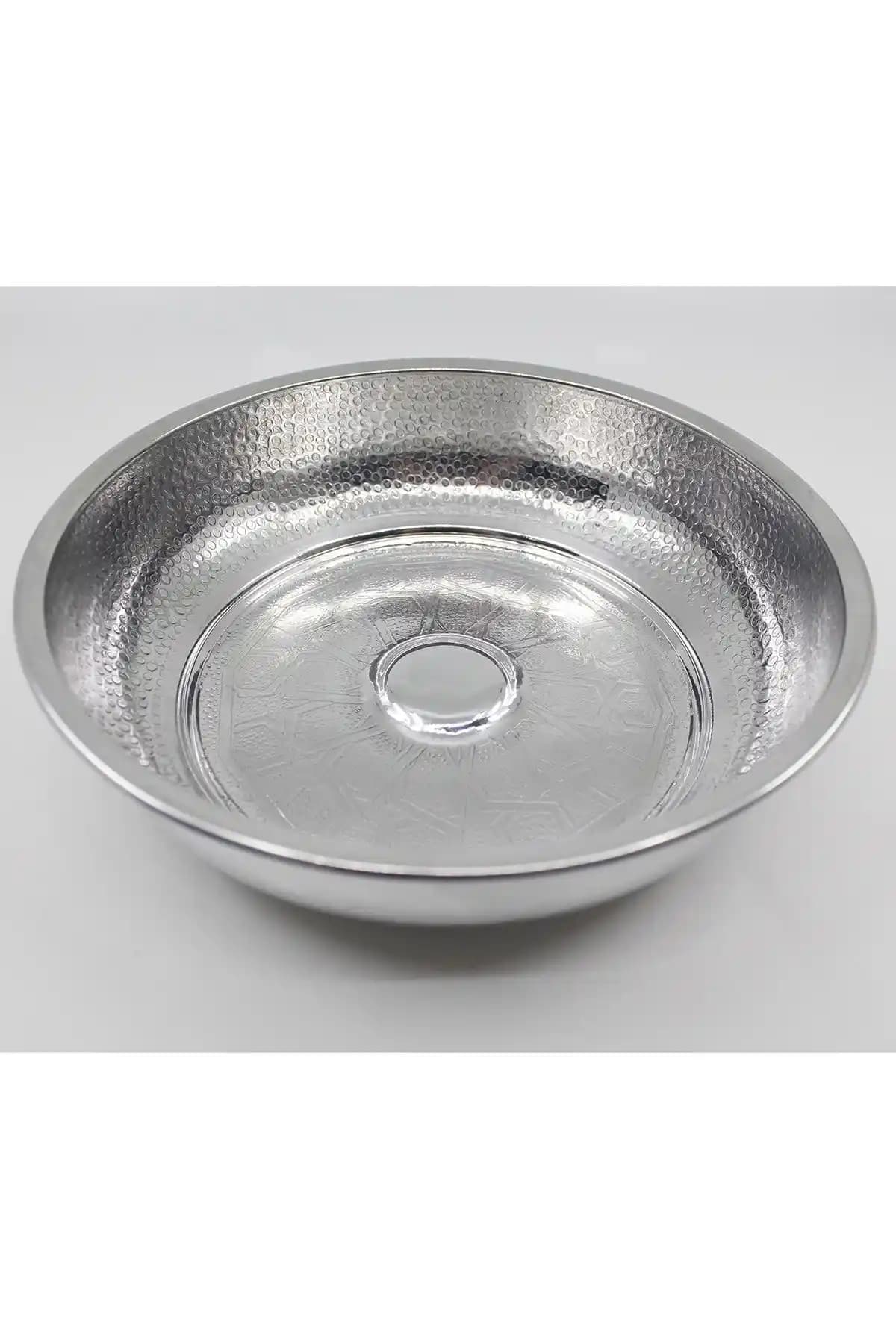 CaramelPeel Gümüş Renkli Hamam Tası: Modern ve Dayanıklı Banyo Dekorasyonu İçin Ideal