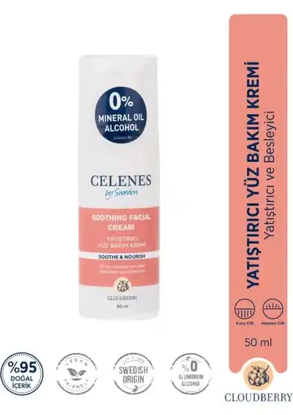 Celenes By Sweden Cloudberry Yüz Kremi Kuru ve Hassas Ciltler İçin Yoğun Nemlendirici