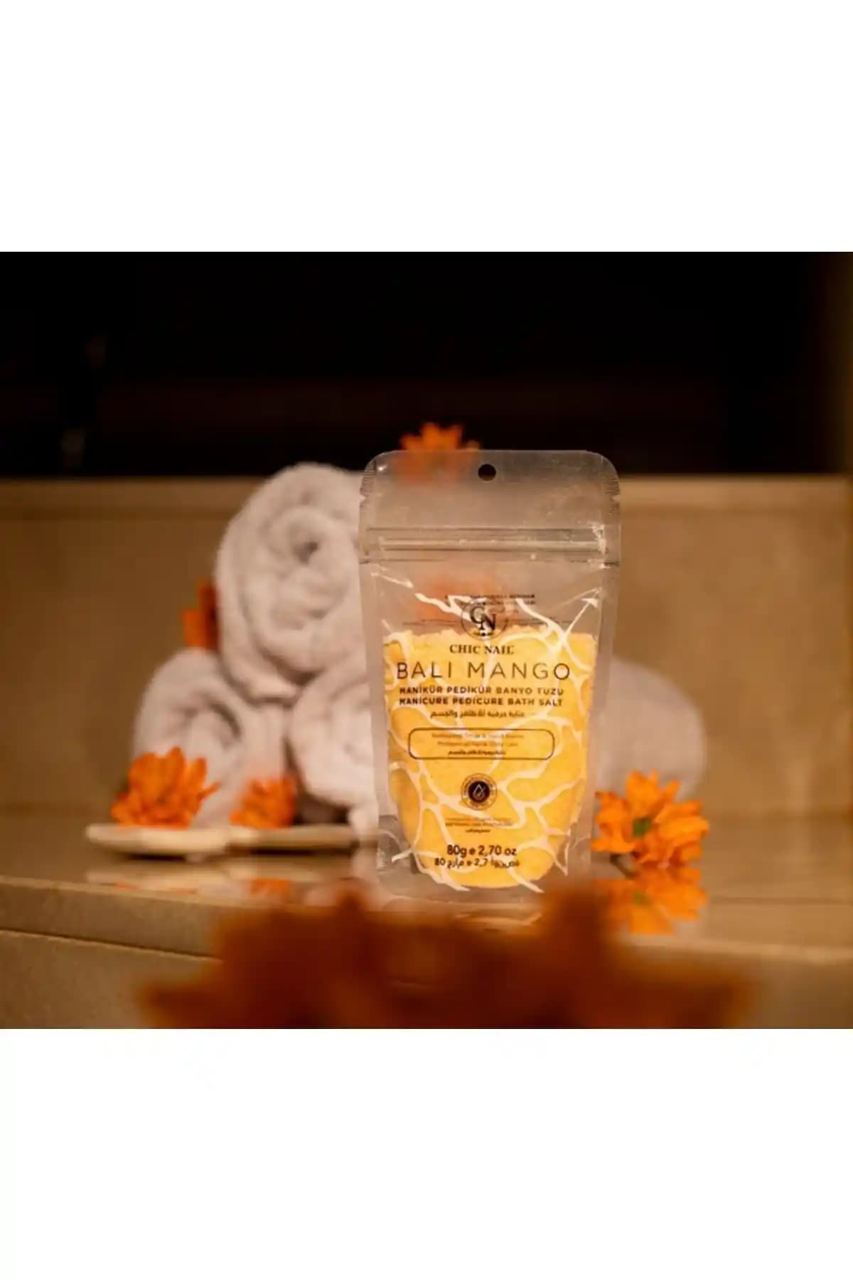 Chic Nail Bali Mango Banyo Tuzu Doğal ve Rahatlatıcı Bakım İçin Uygun Bir Seçenektir