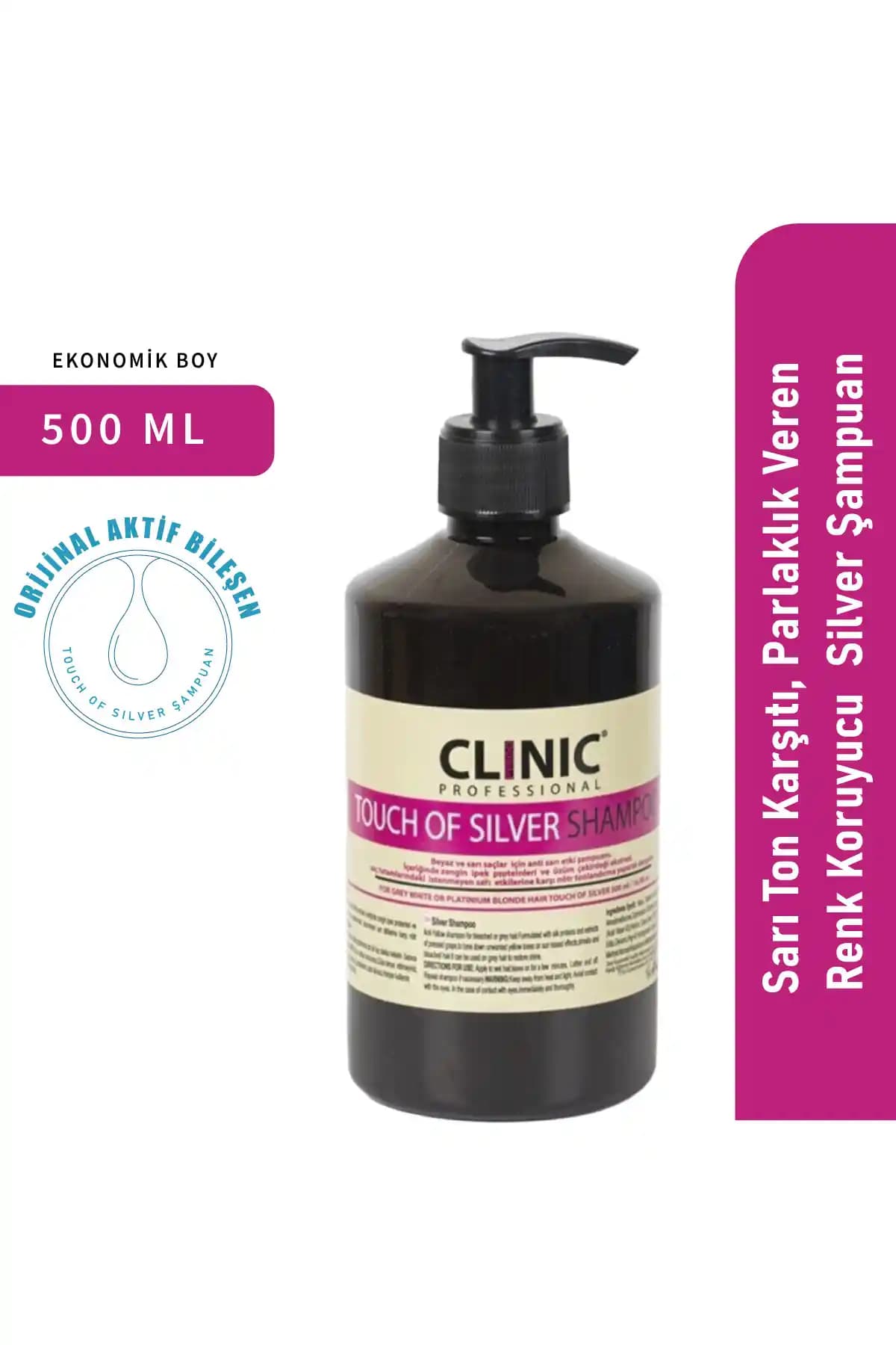 CLINIC PYROO Silver Şampuan ile Saç Renginizi Koruyun ve Parlaklığını Artırın