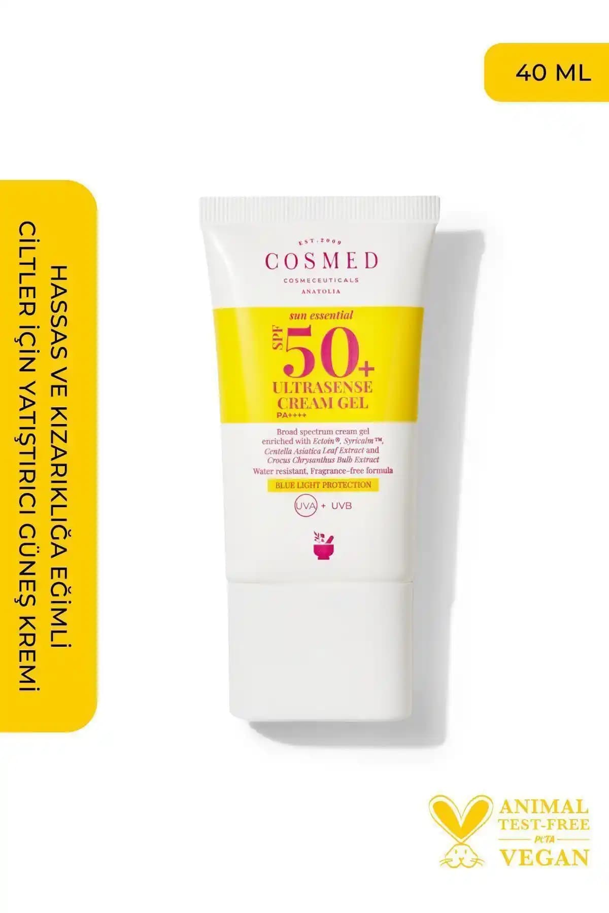 COSMED Sun Essential Ultrasense Güneş Kremi SPF 50+ Hassas Ciltler İçin Güçlü Koruma