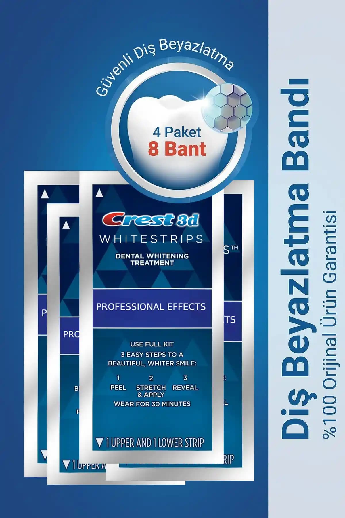 Crest 3D Whitestrips Professional Effects ile etkili ve kalıcı diş beyazlatma yöntemi
