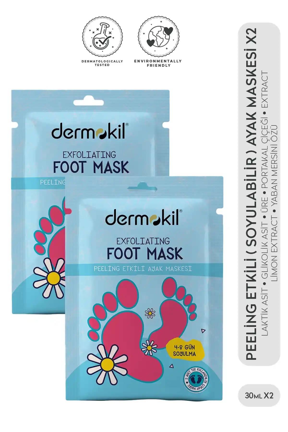 Dermokil Peeling Etkili Ayak Maskesi: Kuru ve Sert Ayaklar İçin Etkili Bakım Çözümü