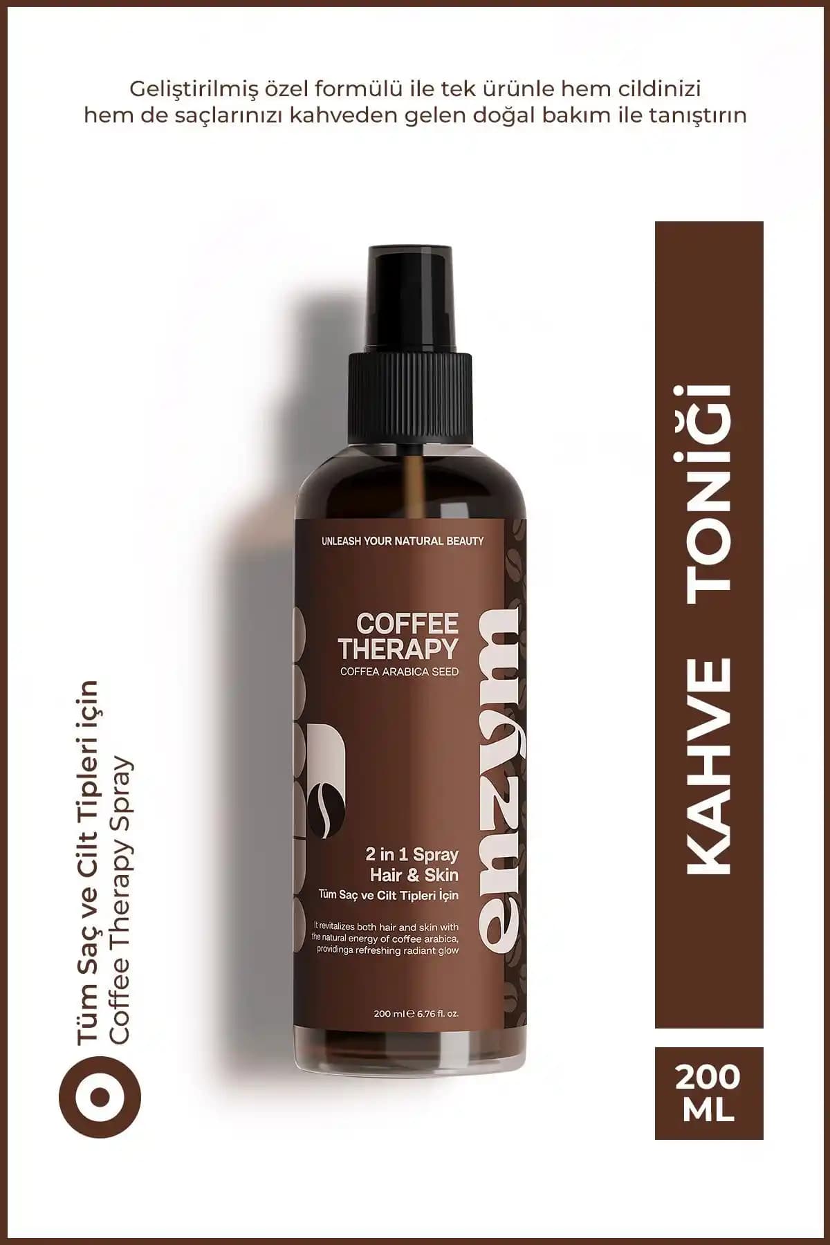Doğal Kahve İçeriğiyle Saç ve Cilt Bakımında Yenilikçi Enzym Cosmetics Tonik