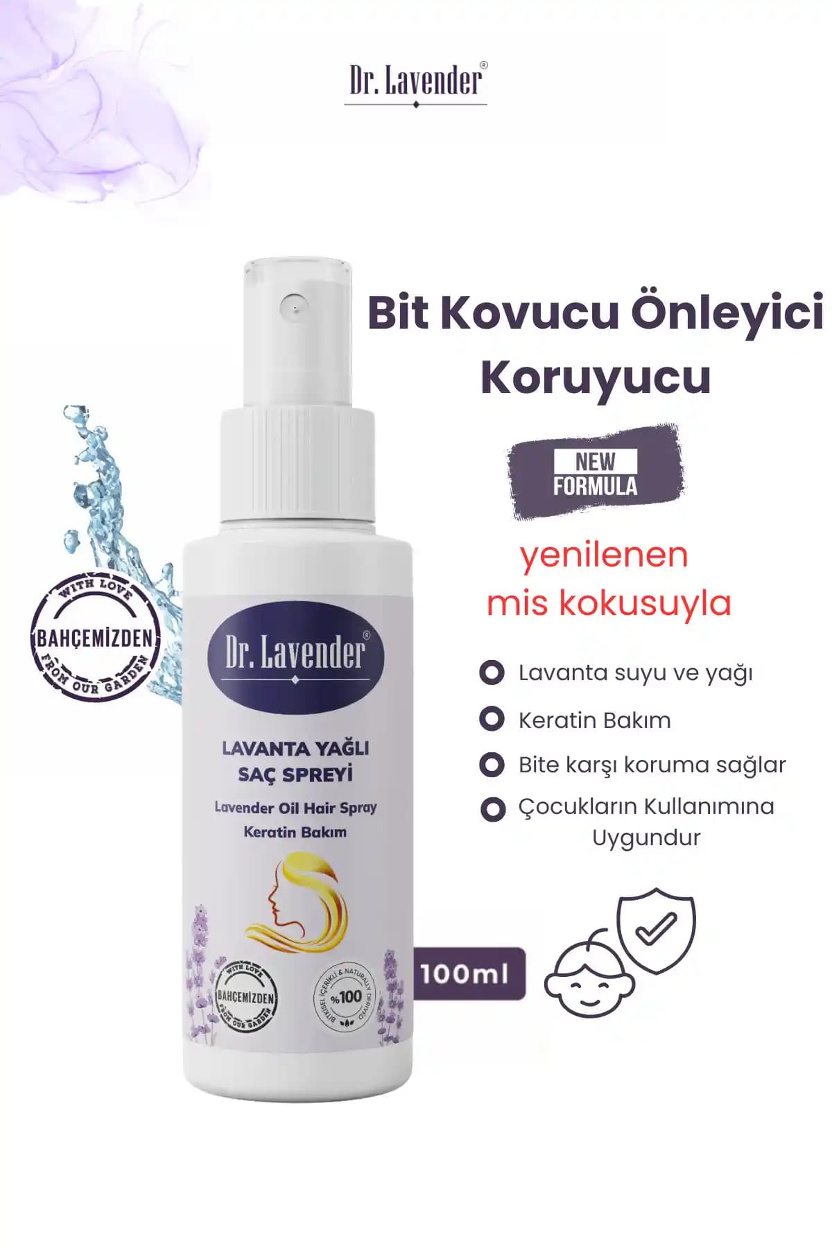 Dr. Lavender Lavanta Özlü Bit Önleyici ve Koruyucu Sprey Saç Sağlığını Doğal Yollarla Destekler