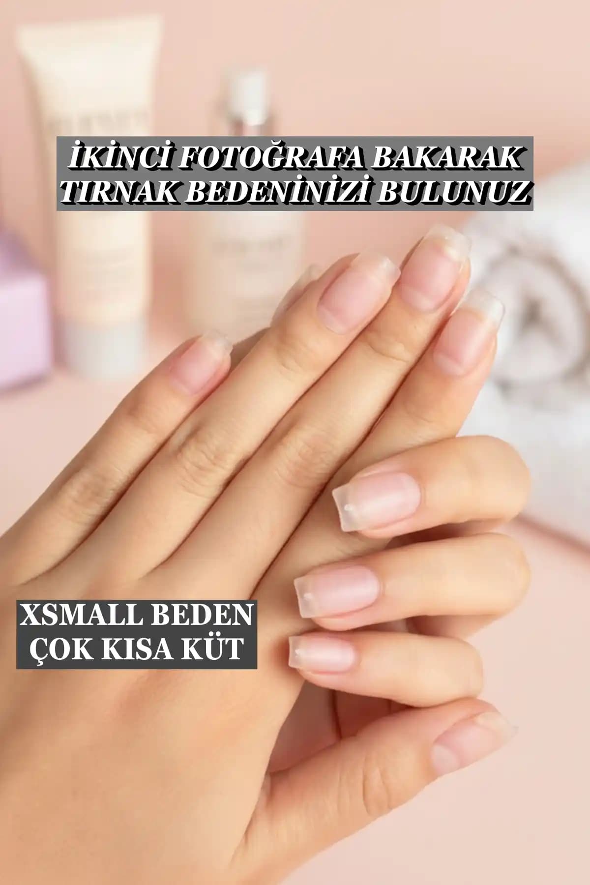 Easy Beauty 100 Adet Jel Tips XS Boyutlarıyla Pratik ve Dayanıklı Takma Tırnak Seti