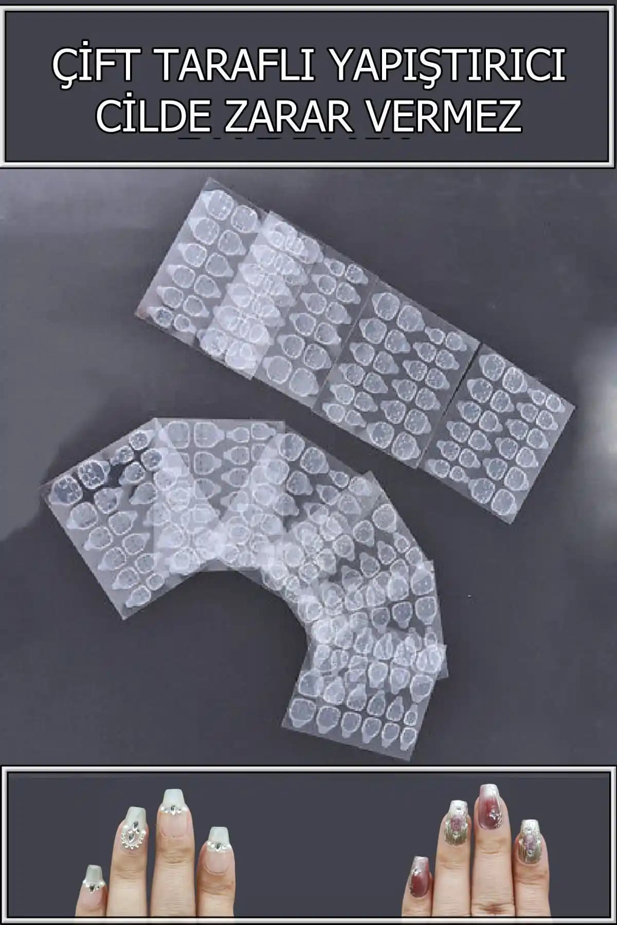 Easy Beauty 240 Adet Çift Taraflı Yapıştırıcı Bant ile Güçlü ve Güvenli Tırnak Uygulaması