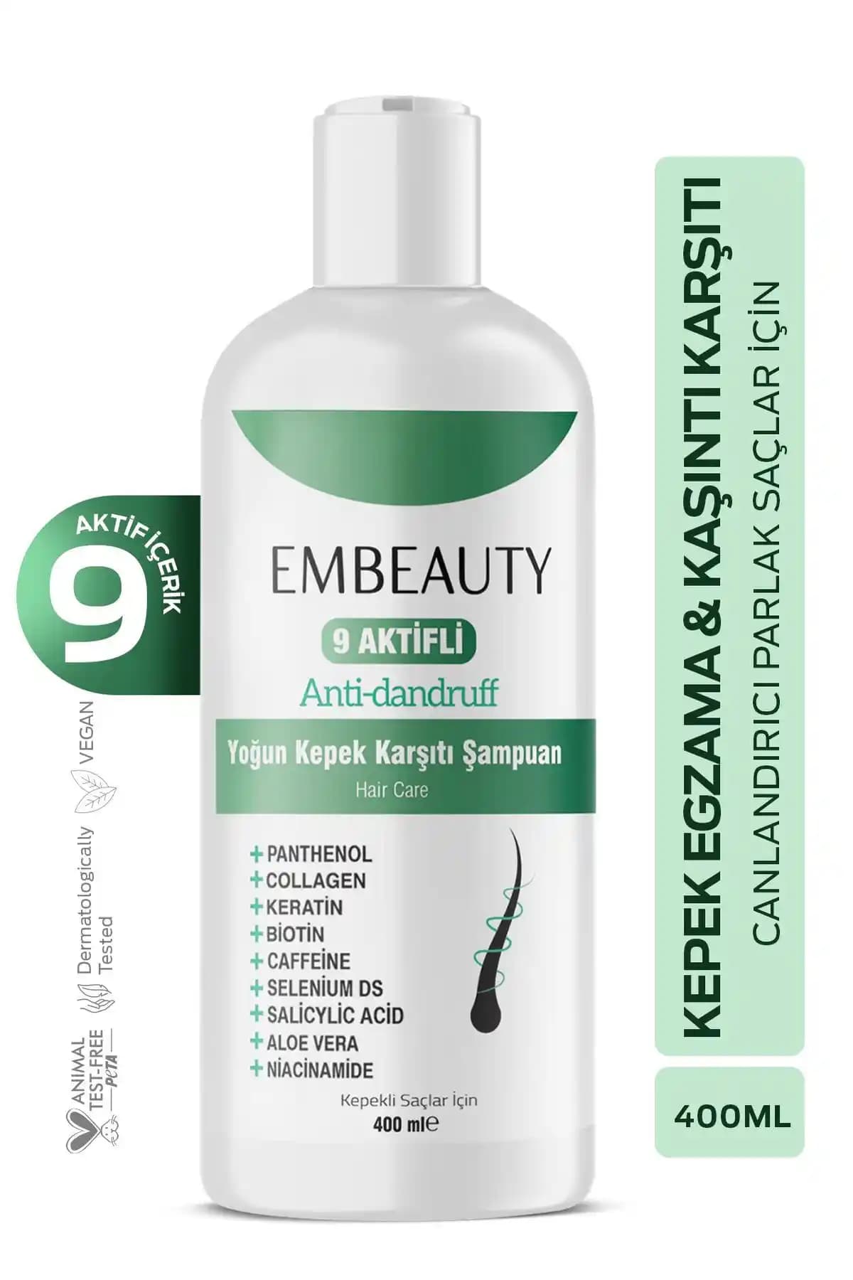 Embeauty Kepek Kaşıntı ve Egzama Karşıtı Şampuan Saç Derisini Koruyan Doğal Formül
