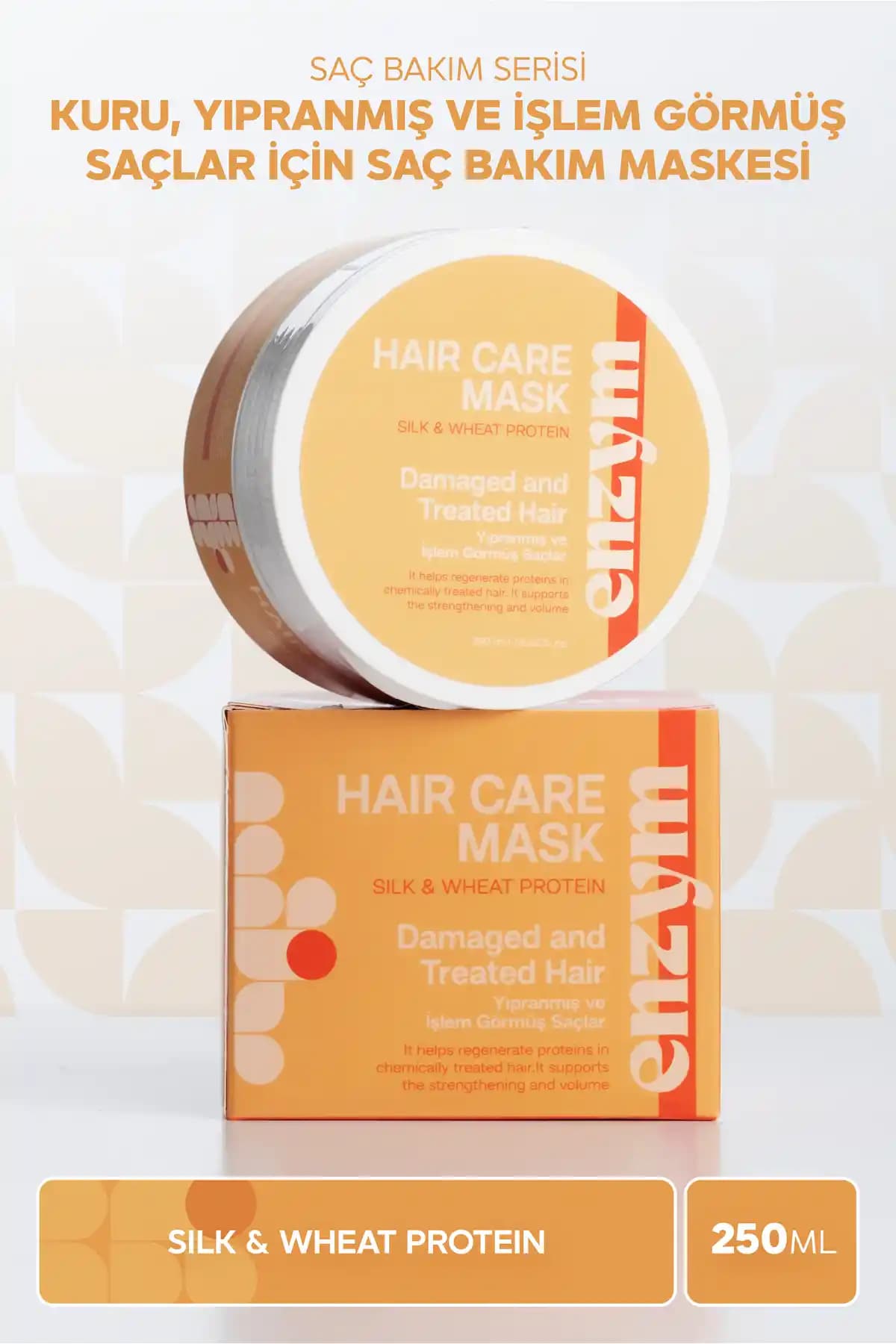 ENZYM COSMETICS Kuru ve İşlem Görmüş Saçlar İçin Derinlemesine Onarıcı Maske 250 ml