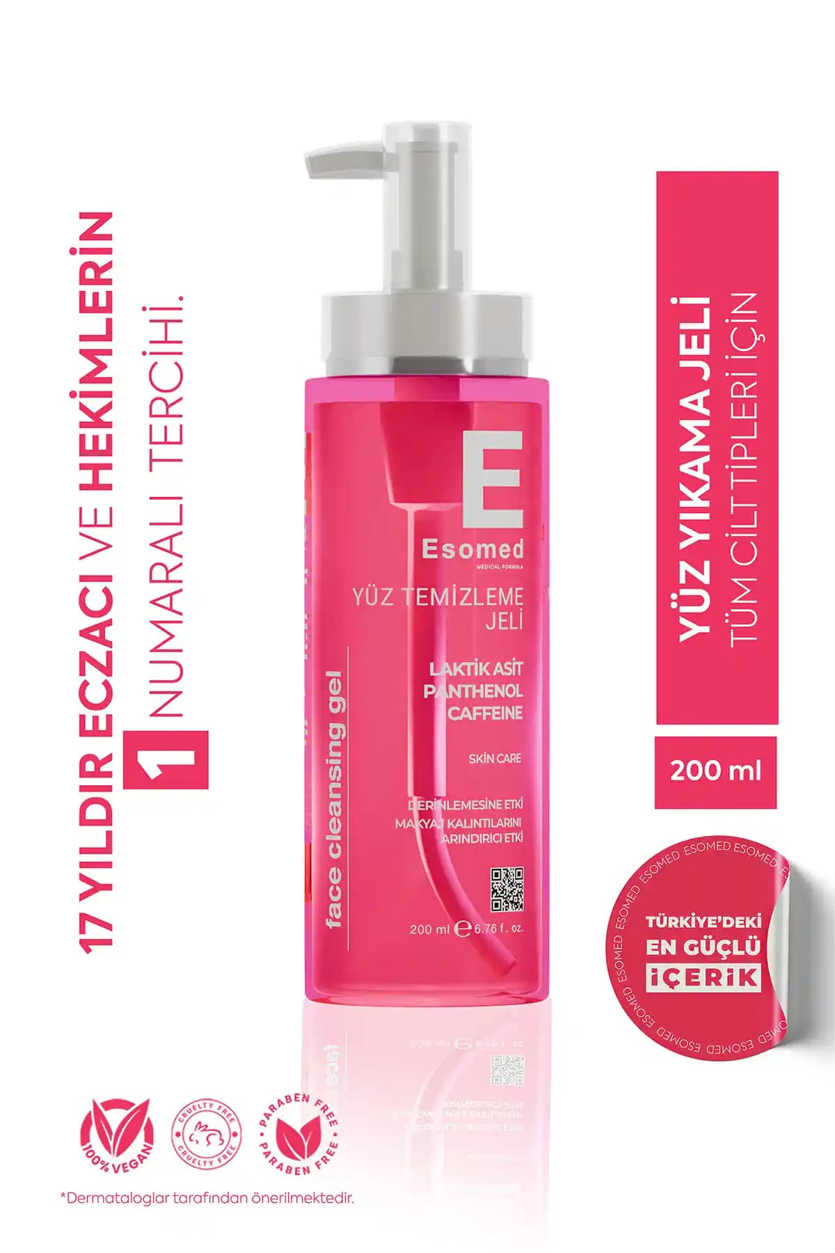 Esomed Yüz Temizleme Jeli: Tüm Cilt Tipleri İçin Derinlemesine Temizlik ve Nem Desteği