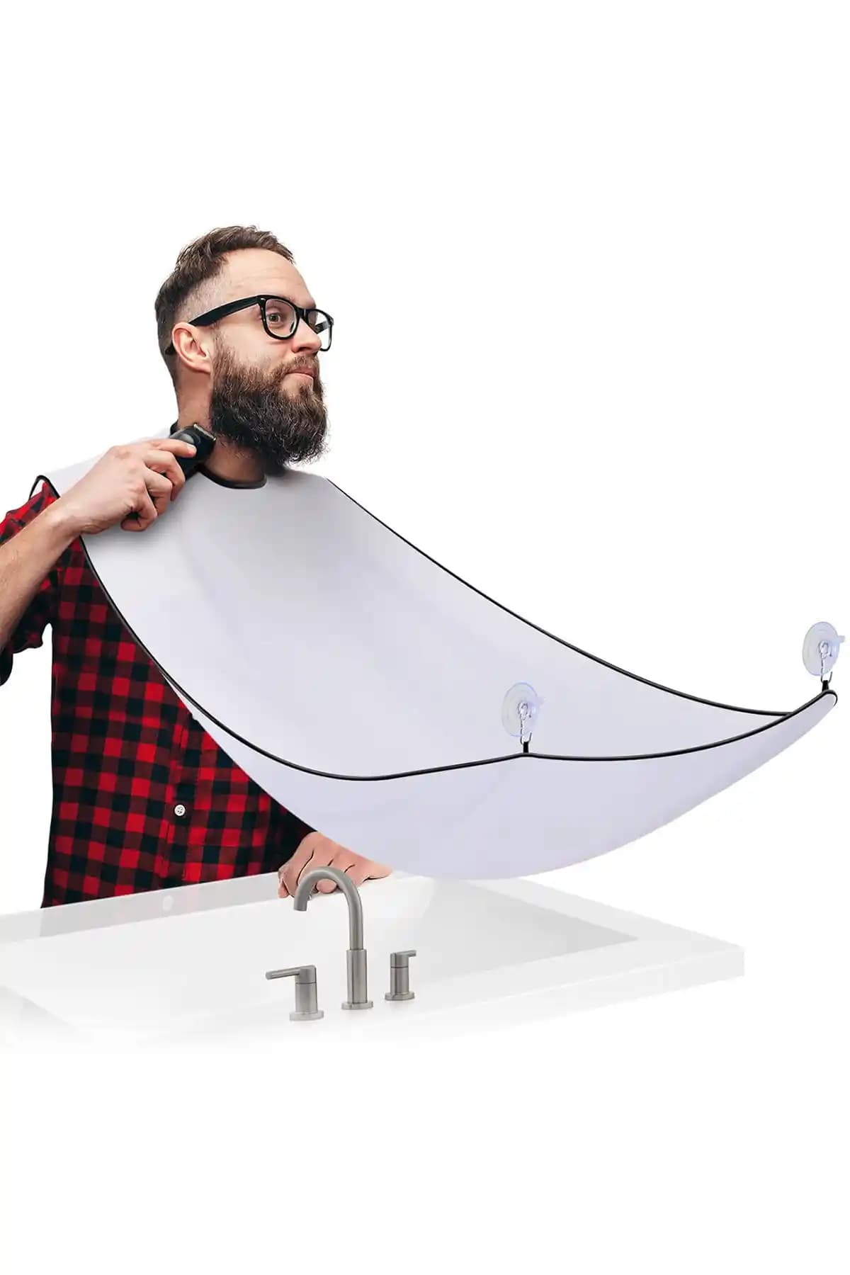 Factorial Sakal Kesme Örtüsü Beyaz Vantuzlu Pratik ve Temiz Bakım İçin Uygun Çözüm