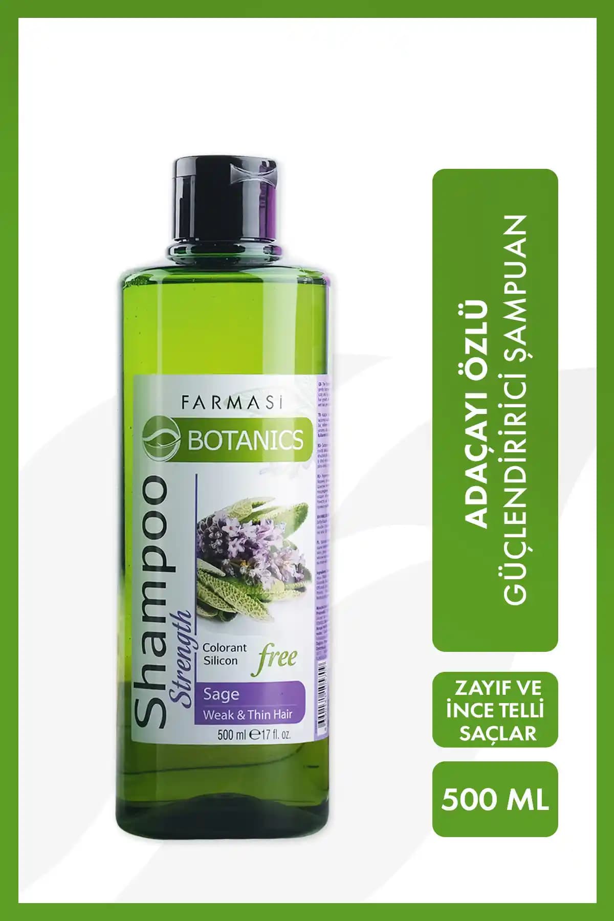 Farmasi Botanics Adaçayı Özlü Güçlendirici Şampuan Saçlar İçin Doğal ve Etkili Bakım Çözümü