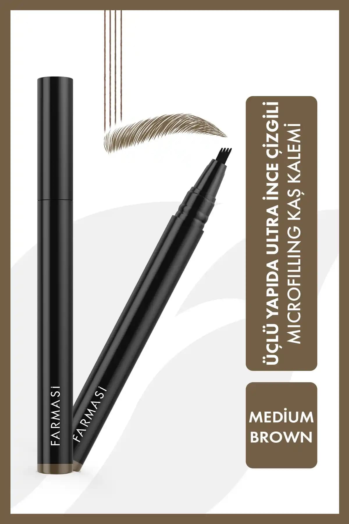 Farmasi Microfilling Kaş Kalemi Medium Brown Doğal ve Dolgun Kaşlar İçin Mükemmel Çözüm