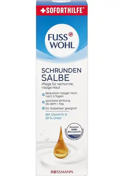 Fusswohl Ayak Çatlakları Merhemi: Yoğun Nemlendirme ve Hızlı Etki Sağlayan Ayak Bakım Kremi
