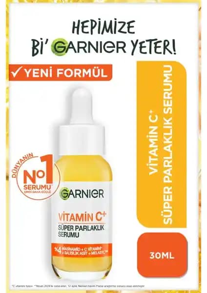 Garnier C Vitamini Parlak Süper Serum 30ml ile Ciltte Işıltı ve Canlılık Sağlama