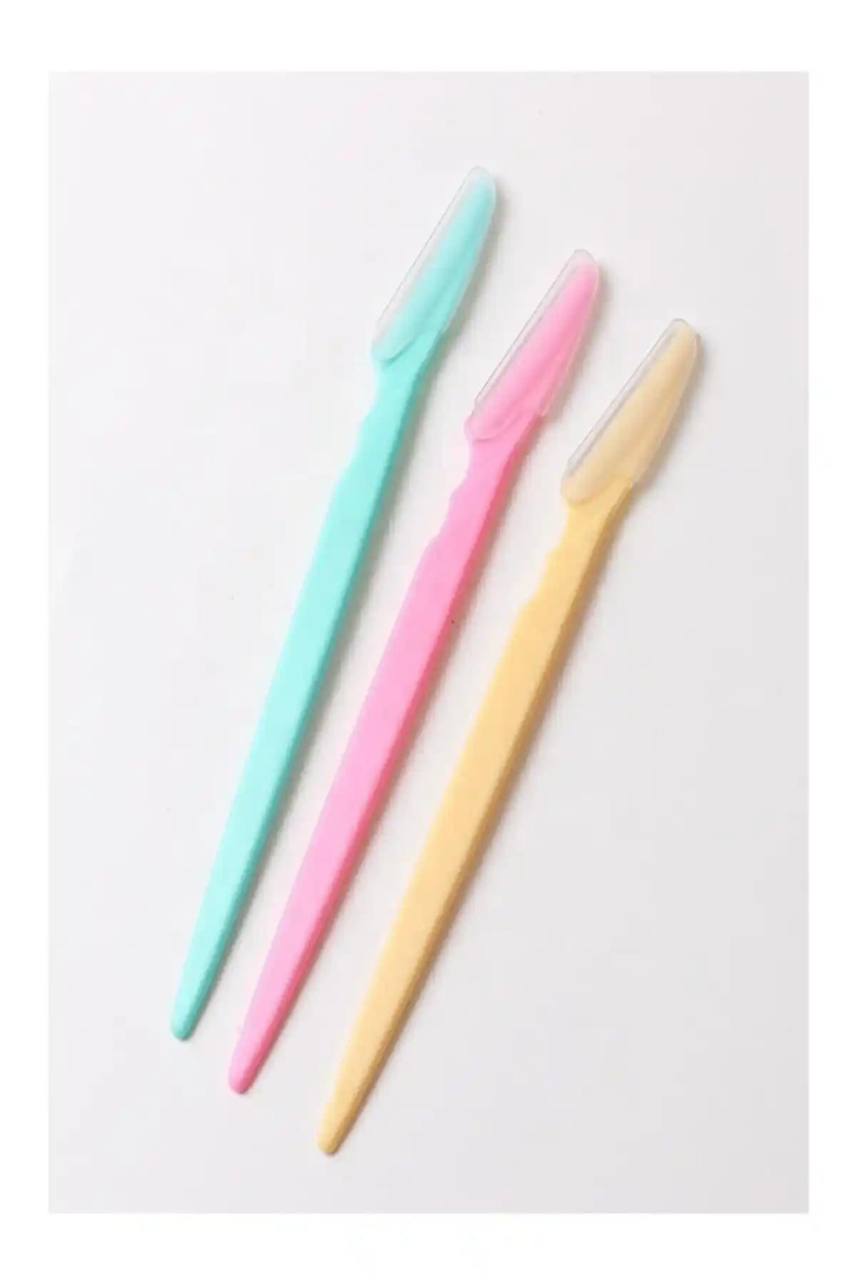 Genel Markalar Premium 3'lü Kaş Usturası Paslanmaz Çelik Güvenli ve Pratik Kullanım