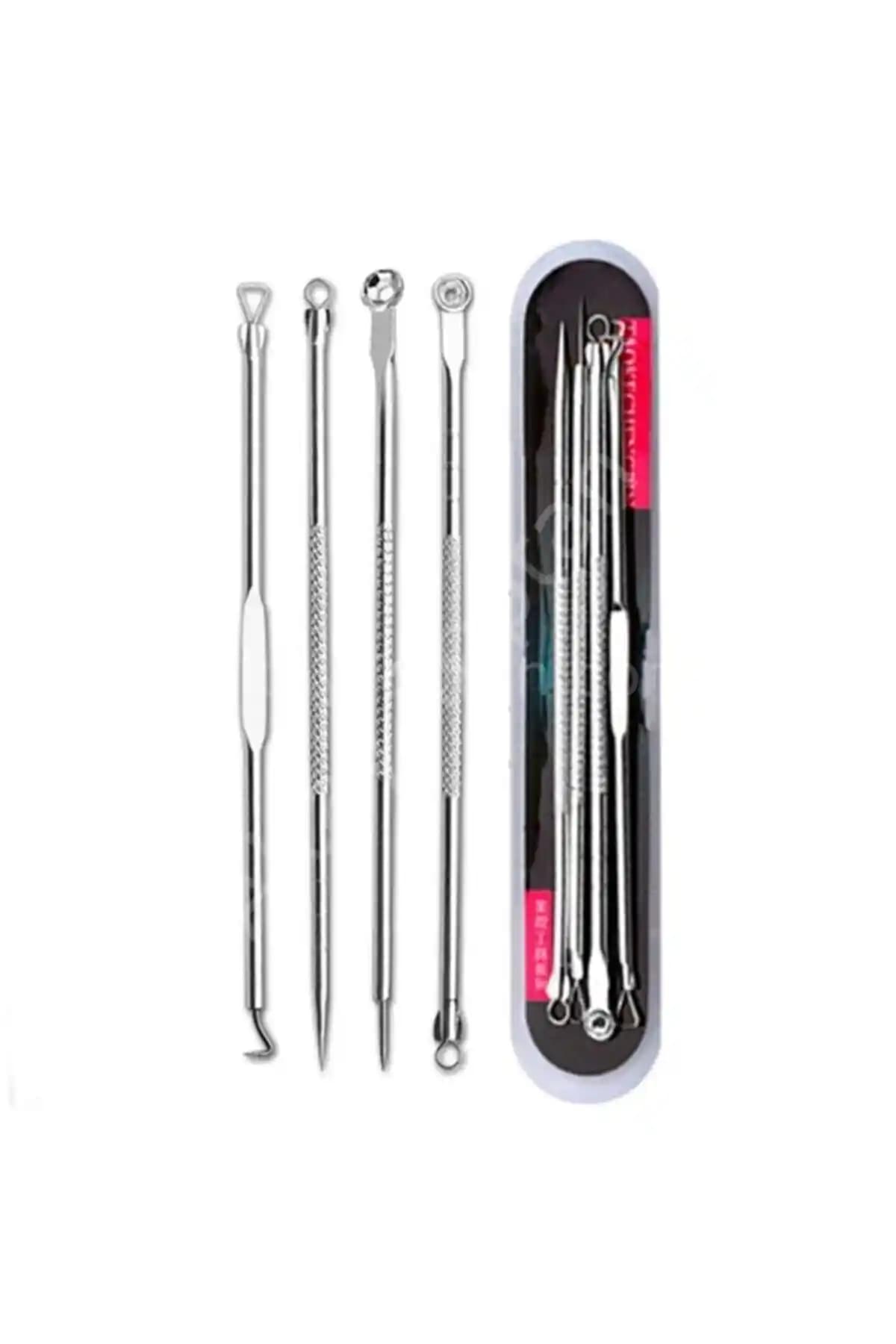 Genel Markalar Siyah Nokta Temizleyici Gümsü 4'lü Komedon Seti ile Gözenekleri Derinlemesine Temizleyin