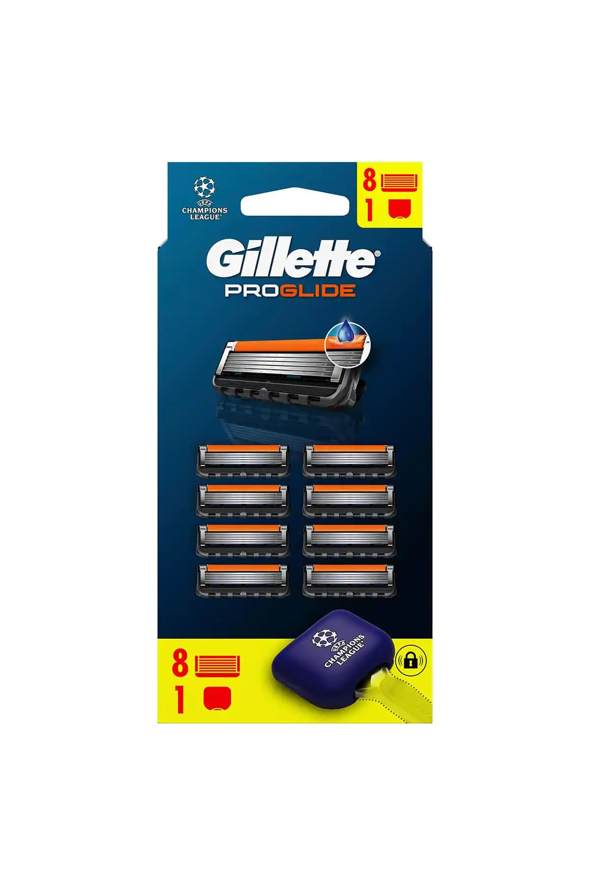 Gillette Proglide Avantajlı Yedek Tıraş Bıçağı 8'li set ile konforlu ve güvenli tıraş deneyimi